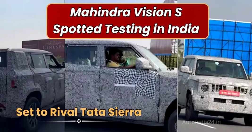 Mahindra Vision S Spotted Testing in India, Set to Rival Tata Sierra