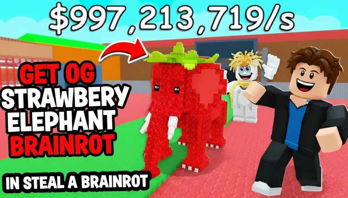 Get OG Strawberry Elephant Brainrot in Steal a Brainrot
