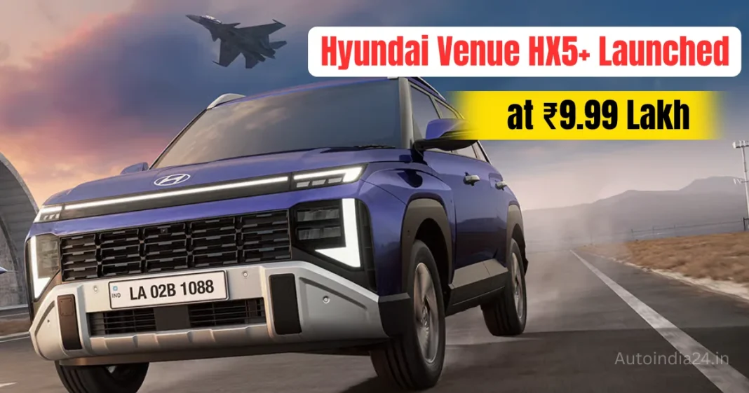 Hyundai Venue HX5+ Launched at ₹9.99 Lakh, Sits Between HX5 and HX6