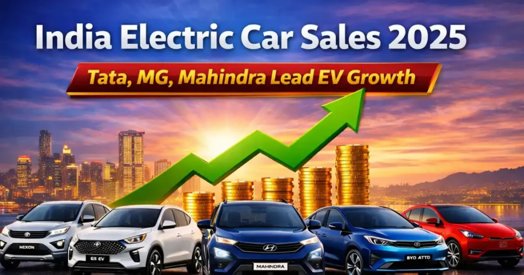 India Electric Car Sales 2025 Analysis: Tata, MG, Mahindra Lead EV Growth