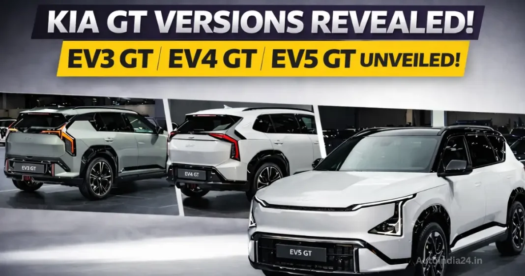 Kia GT Versions: EV3 GT, EV4 GT and EV5 GT Unveiled With More Power