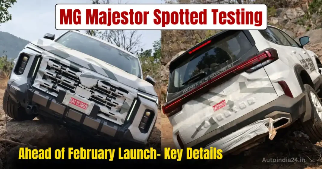 MG Majestor Spotted Testing Ahead of February Launch in India- Key Details