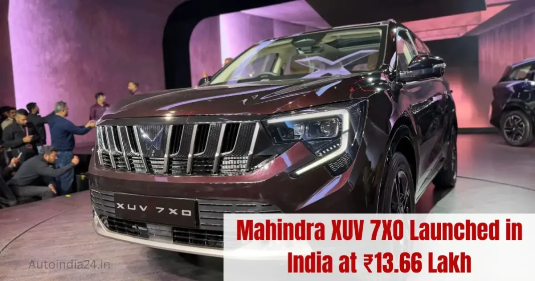 Mahindra XUV 7XO Launched in India at ₹13.66 Lakh: Prices, Variants & Key Details