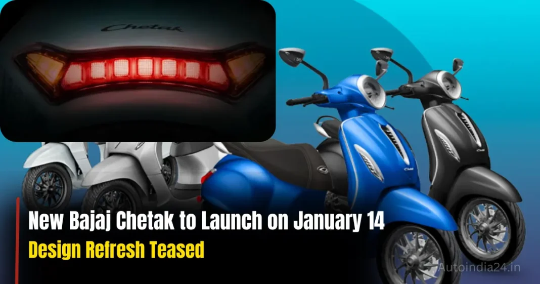 New Bajaj Chetak to Launch on January 14: Design Refresh Teased
