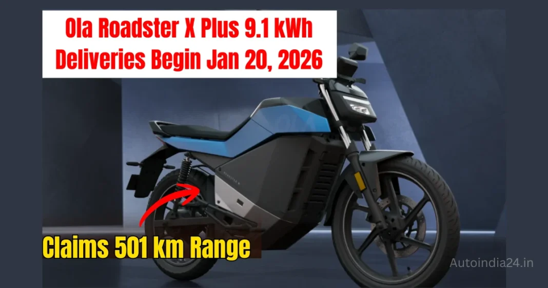 Ola Roadster X Plus 9.1 kWh Deliveries Begin Jan 20, 2026, Claims 501 km Range