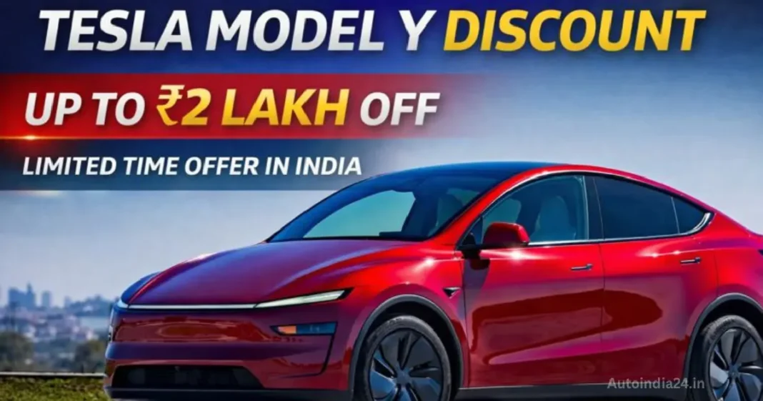 Tesla Model Y Discount 2026: Up to ₹2 Lakh Off on MY2025 Stock in India